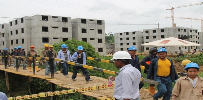 Este es uno de los proyectos de viviendas gratis que se adelanta en Montería y que genera un gran número de puestos de trabajo. 
