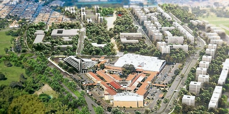 Ciudad Santa Bárbara Leyenda: Megra proyecto de vivienda para los estratos medio y medio alto entre Palmira y Cali.