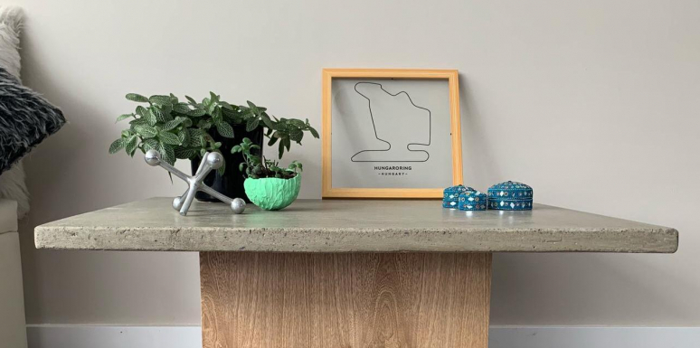 mesa en concreto