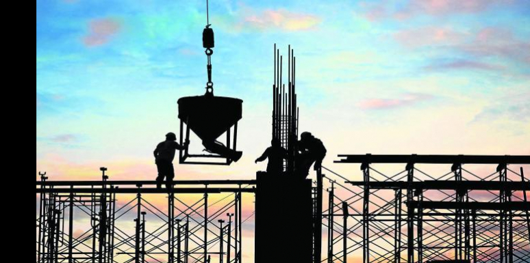 Construccion con atardecer