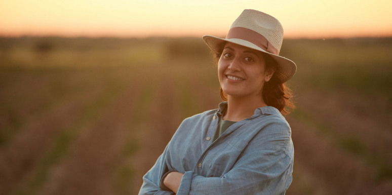 Mujer en el campo